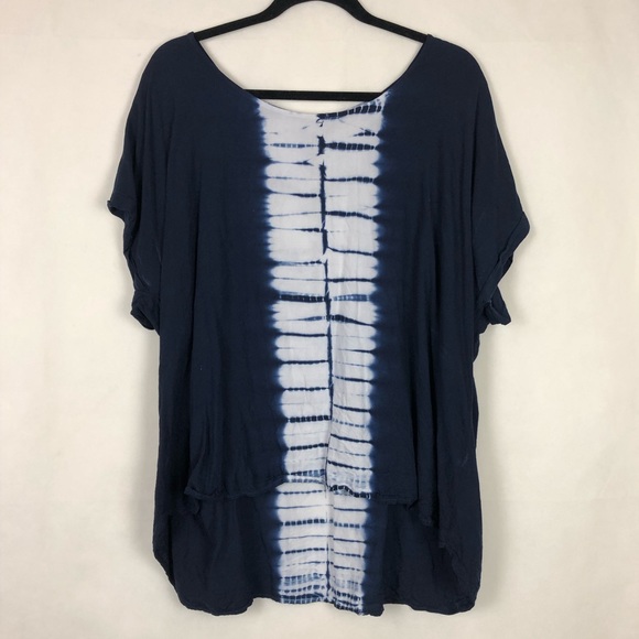 Olive & Oak Tops - Olive & Oak Tie dye High Low Top Plus Size 2X